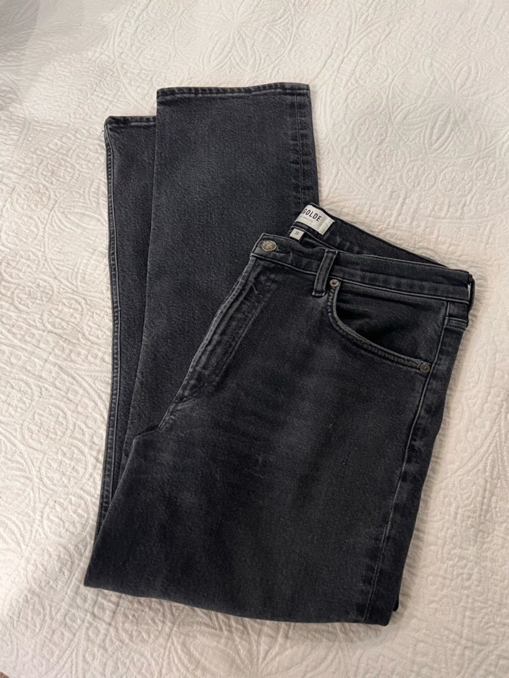 Agolde Women’s Straight Leg Jeans in Black